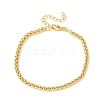 Brass Wheat Chain Bracelets Women BJEW-C140-03G-4