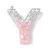 Resin Pendants RESI-B029-01P-Y-1