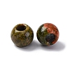 Natural Unakite European Beads LS-G-B130-01-3