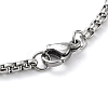 Non-Tarnish 304 Stainless Steel Dumbbell Pendant Necklaces NJEW-Z023-01P-3