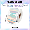 Round Dot Paper Holographic Thermal Printable Label Stickers STIC-WH0004-43-2