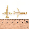 Brass Micro Pave Cubic Zirconia Pendants KK-T070-83G-3