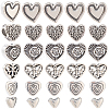 120Pcs 6 Styles Tibetan Style Alloy Beads TIBE-SP0001-22C-1