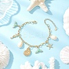 Stainless Steel & Alloy Enamel Charm Bracelets BJEW-JB12215-03-1