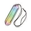 Glass Rectangle Hanging Suncatchers HJEW-P018-C03-1