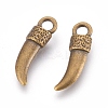 Tibetan Style Alloy Italian Horn Pendants X-EA13608Y-AB-1