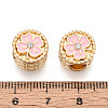 Rack Plating Alloy Rhinestone European Beads FIND-N011-02KCG-3
