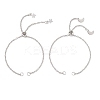 2Pcs 2 Styles 2.5MM 304 Stainless Steel Cable Chain Slider Bracelet Makings AJEW-JB01522-1