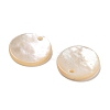 Natural White/Black Shell Carved Pendants SSHEL-D084-01B-2
