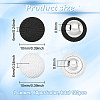 BENECREAT 120Pcs 2 Colors 1-Hole Aluminum Buttons DIY-BC0012-72-2