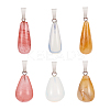 12Pcs 6 Style Natural & Synthetic Gemstone Pendants G-FW0001-23-1