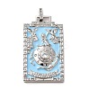 Brass Micro Pave Cubic Zirconia Pendants with Enamel KK-H458-01P-09-1