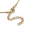 PVD Vacuum Plating 304 Stainless Steel Round Snake Chain Necklace with Lobster Claw Clasps STAS-P045-11G-A-3