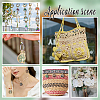 32 Pcs 8 Colors Natural Gemstone Tree of Life Keychains KEYC-PH01571-5