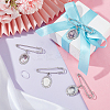 DIY Blank Oval 316 Surgical Stainless Brooches DIY Making Kits JEWB-AB00025-2