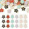 30Pcs 6 Colors Alloy Charms ENAM-TA0001-76-1