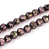 Handmade Foil Glass Beads Strands FOIL-N029-05A-1