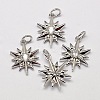 Snowflake Brass Micro Pave AAA Cubic Zirconia Pendants LS-ZIRC-L050-03P-NR-1