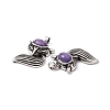 Natural Charoite Pendants KK-A173-02AS-02-4