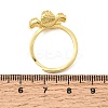 Adjustable Brass Micro Pave Cubic Zirconia Enamel Finger Rings CU-CBABA66-01A-G-5