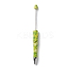 Clover Pattern Plastic Beadable Pens AJEW-P115-01A-1