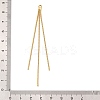 Brass Square Snake Chains Tassel Big Pendants LS-KK-G510-02G-3