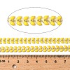 Brass Enamel Leaf Link Chains CHC-F021-02G-05-2