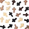 100Pcs 4 Colors Wooden Pendants WOOD-FS0001-50-3