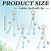 4Pcs Glass & Acrylic Pendant Decorations HJEW-MA00024-2