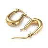 Ion Plating(IP) 304 Stainless Steel Oval Hoop Earrings for Women LS-EJEW-P234-09G-2