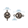 Brass Magnetic Clasps KK-TA0007-34B-7