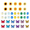20 Styles Printed Wood Beads WOOD-TA0002-65-2