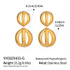 Hollow Flat Round 304 Stainless Steel Dangle Stud Earrings LS-FY9579-1-2
