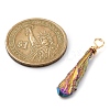 Electroplated Raw Rough Natural Quartz Crystal Copper Wire Wrapped Pendants PALLOY-JF02411-01-2