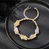 Dyed Natural Quartz Crystal Braided Bead Bracelets BJEW-TA00346-02-4