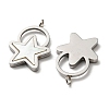 304 Stainless Steel Shell Pendants STAS-L022-013P-2