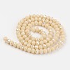 Electroplate Opaque Solid Color Glass Beads Strands EGLA-A034-P8mm-L14-2