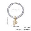 Fashionable Brass Micro Pave Clear Cubic Zirconia Charm Bracelets AF9298-16-1