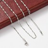 Brass Singapore Chains Necklaces for Women NJEW-D302-34P-1
