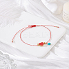1Pc Fashion Adjustable Enamel Heart Link Bracelets BJEW-LP0002-31-3