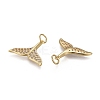 Brass Micro Pave Clear Cubic Zirconia Charms LS-KK-F821-30G-2