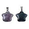 Star Natural Indian Agate Pendants G-Q367-28-3