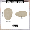 20Pcs Arch Suede Fabric Non-Slip Shoes Pads AJEW-PH0007-57B-2