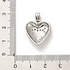 Rack Plating Brass Micro Pave Clear Cubic Zirconia Pendants KK-M276-05P-3
