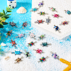  42Pcs 21 Colors Alloy Enamel Connector Charms ENAM-TA0001-78-13