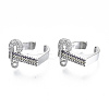 Brass Micro Pave Cubic Zirconia Cuff Rings RJEW-S045-025P-NR-2