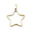 304 Stainless Steel Open Back Bezel Pendants STAS-Z091-05G-07-1