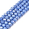 Electroplate Glass Beads Strands EGLA-A044-P8mm-B17-1