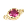 Brass Pave Cubic Zirconia Connector Charms KK-TAC0015-01G-01-2