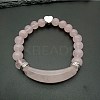Natural Green Aventurine Beaded Stretch Bracelets VB4000-5-1
